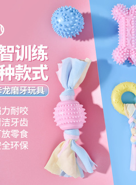 狗狗玩具球耐咬磨牙棒解闷橡胶球泰迪柯基中小型犬幼犬训练球玩具