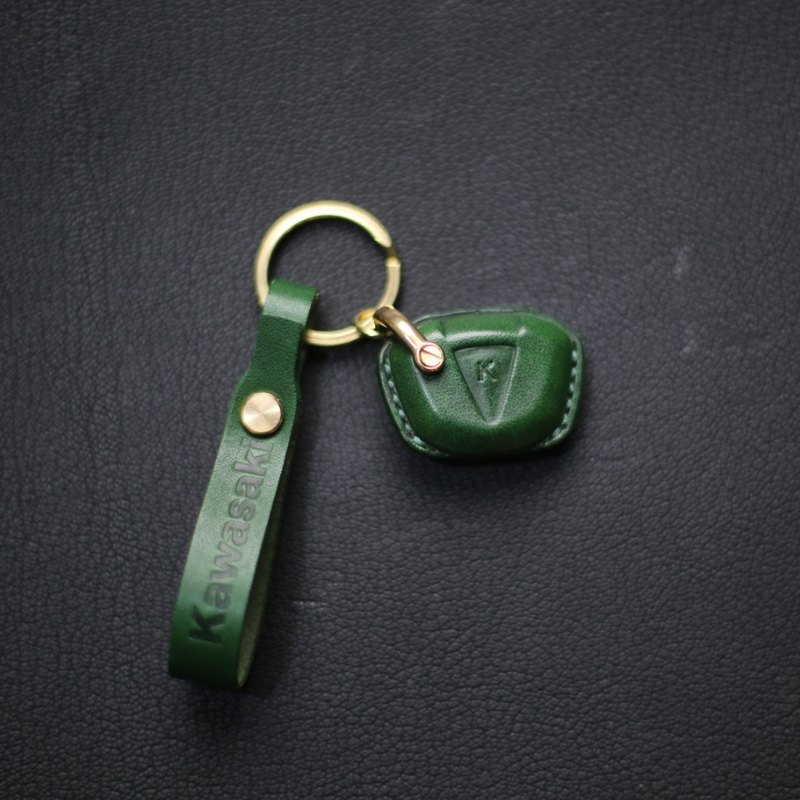 适用川崎小火神ninja400 异兽650 Z900 手工头层牛皮改装钥匙套包