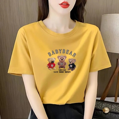 短袖韩版常规款印花纯棉女