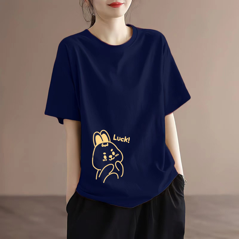 短袖韩版薄款印花纯棉女有运费险