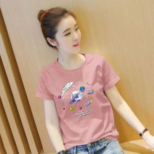 品牌折扣女装 纯棉宽松设计感百搭体恤上衣潮 捡漏简约短袖 t恤夏季