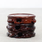 马拉斯木圆形底座实木奇石鱼缸花盆花瓶摆设摆件木质树根置物木座