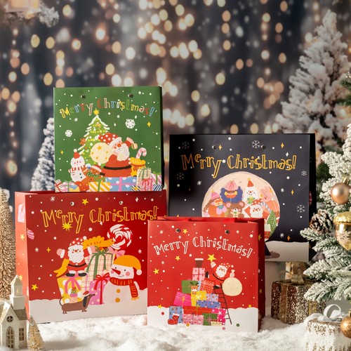 蜜印圣诞节礼品袋拾祥圣诞礼物手提袋平安夜卡通精致创意祝福高级