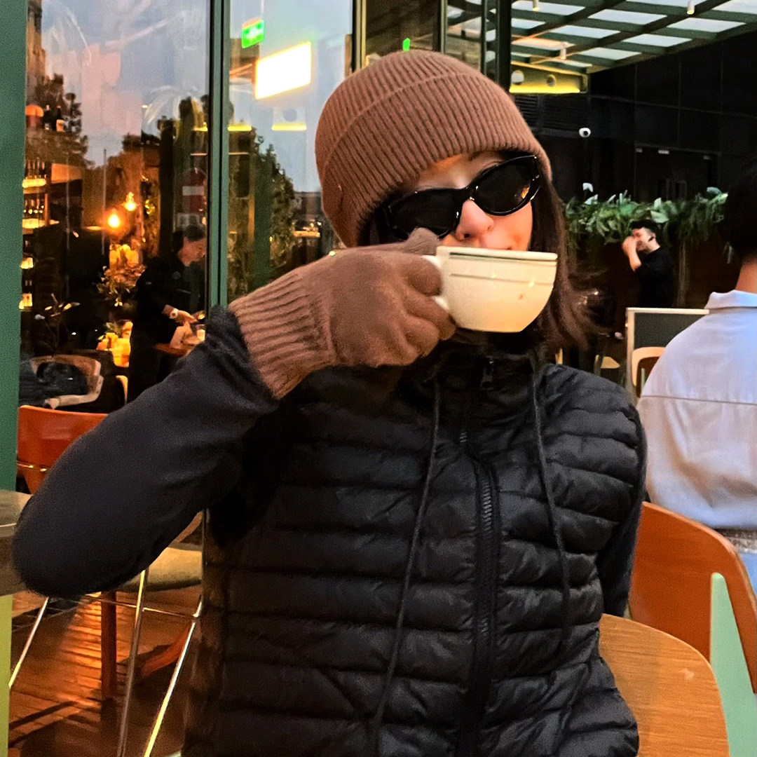 绵羊毛围巾保暖手套毛线帽三件套
