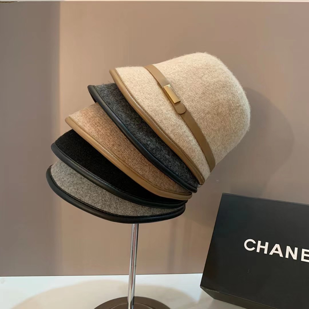 羊毛呢盆帽日韩女秋冬