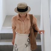 法式 平顶帽子女海草编织草帽出游拍照沙滩帽网红防晒遮阳英伦礼帽