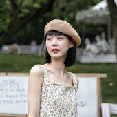 透气针织画家帽蓓蕾帽 日系百搭纯色薄款 基础款 贝雷帽女春夏秋韩版