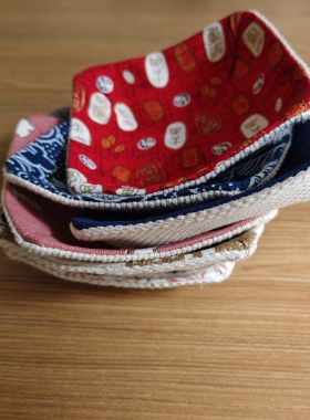 桌面收纳摆件布艺手工自制小盘子首饰盘（全店消费满30元包邮）