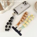 ins欧式 礼物女 手机挂件编织手机链小雏菊花朵编绳钥匙扣包包创意