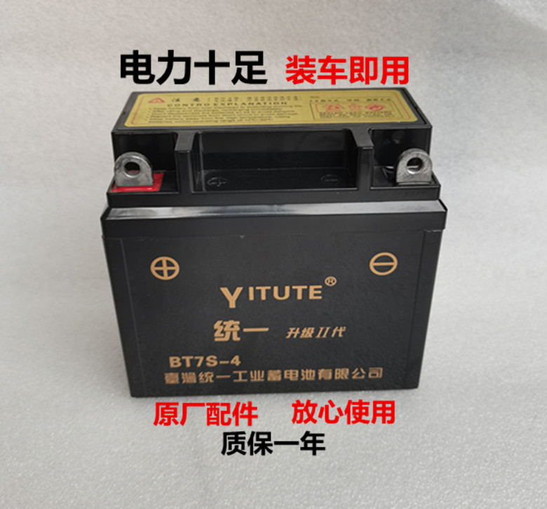 12V摩托车电瓶12v9a免维护干蓄电池125弯梁踏板车通用干电池7ah