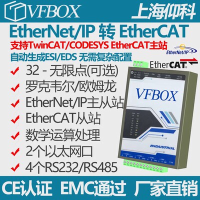 采集Profinet IO CCLink IE EthernetIP设备数据转换成EtherCAT