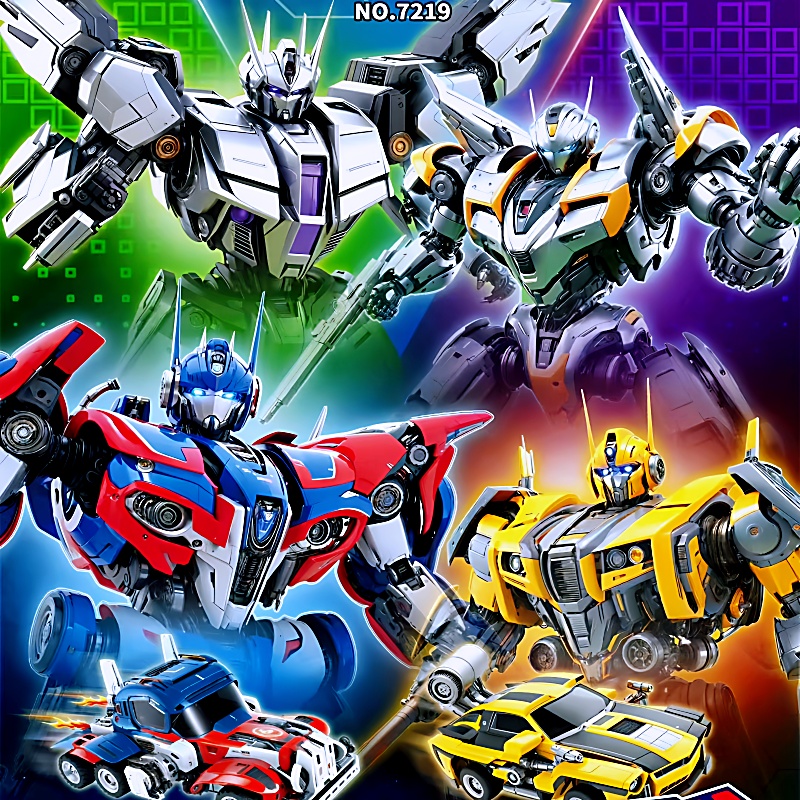 变形战士跑车机甲擎天黄蜂金刚艾丽塔吵闹钢锁大柱拼装积木玩具男