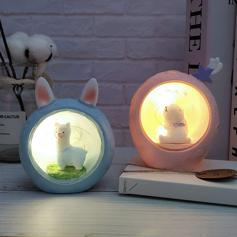 兔子独角兽少女心风星星灯装饰品