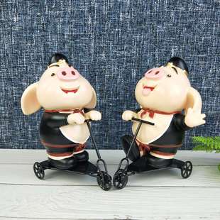 可爱小猪存钱罐Q版 卡通猪八戒家居儿童房摆件车载摇头公仔小礼物