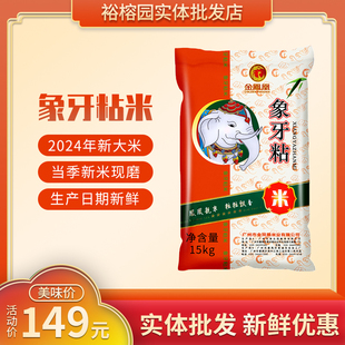 金凤凰五星纯象牙粘米长粒香米15kg农家丝苗米30斤油粘煲仔饭专用