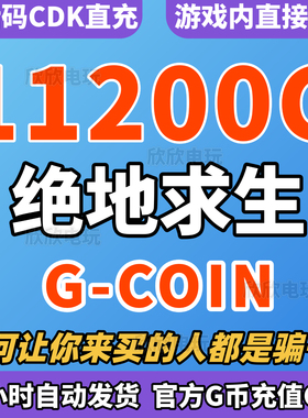 PUBGG币绝地求生G币11200G金币CDK兑换码吃鸡G币点卷余额皮肤CDK