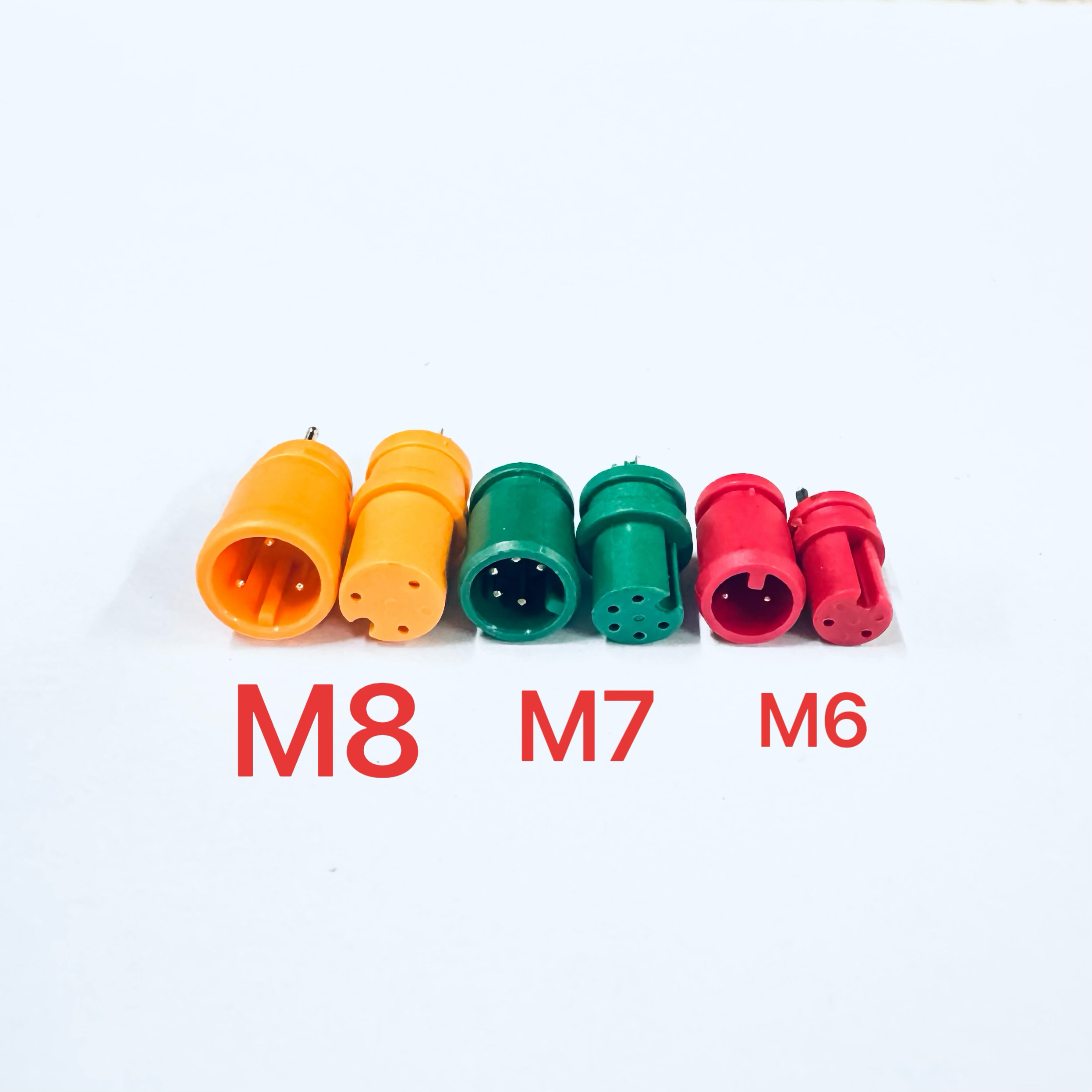 宝马头连接器 M6M7M8防水连接器插头插座 共享电动车圆形公头母座
