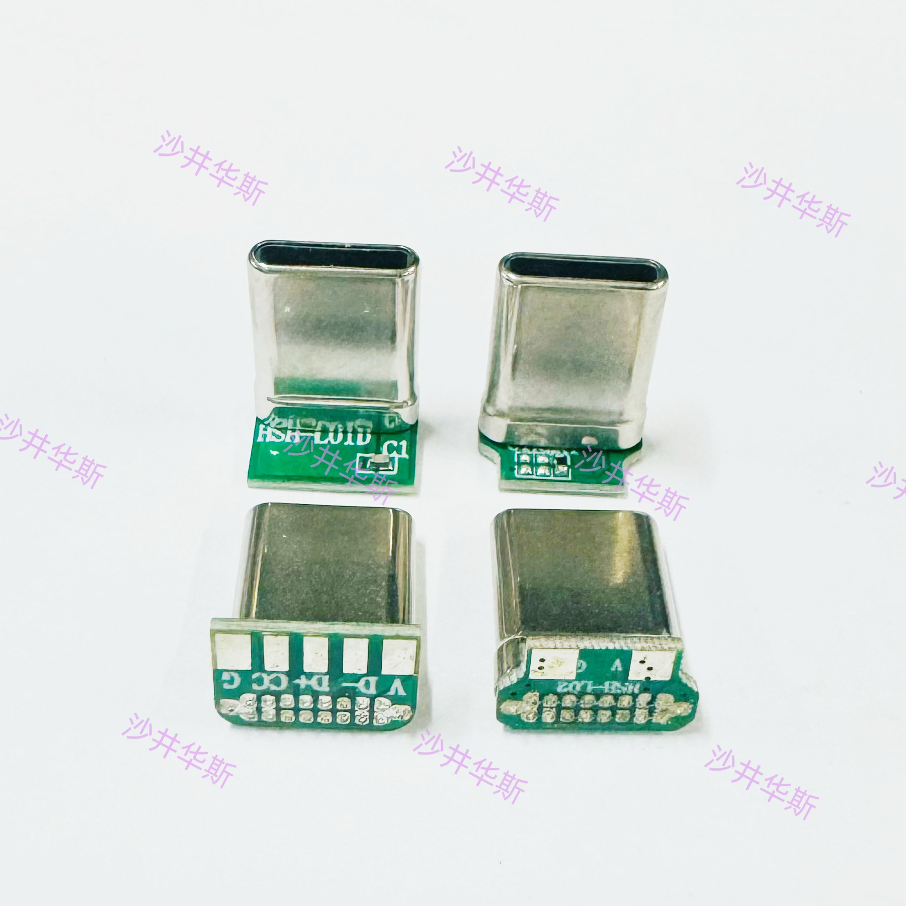 TYPE-C公头90度焊板拉伸立插DIP2芯4芯芯焊点充电+数据快充焊线式