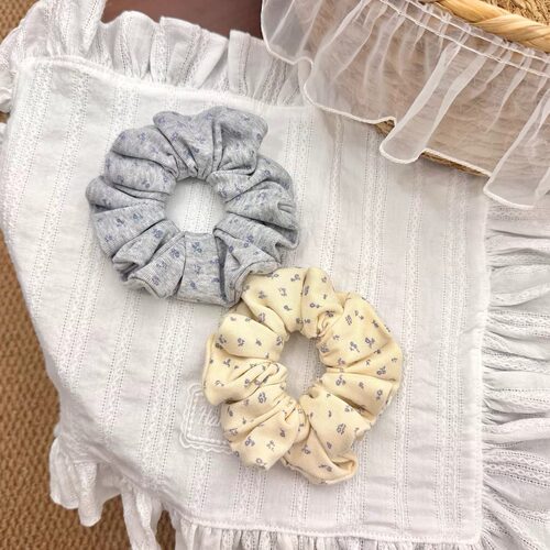 韩系可爱小碎花发圈少女感bm风小肠发圈软糯针织头绳发饰甜美可爱