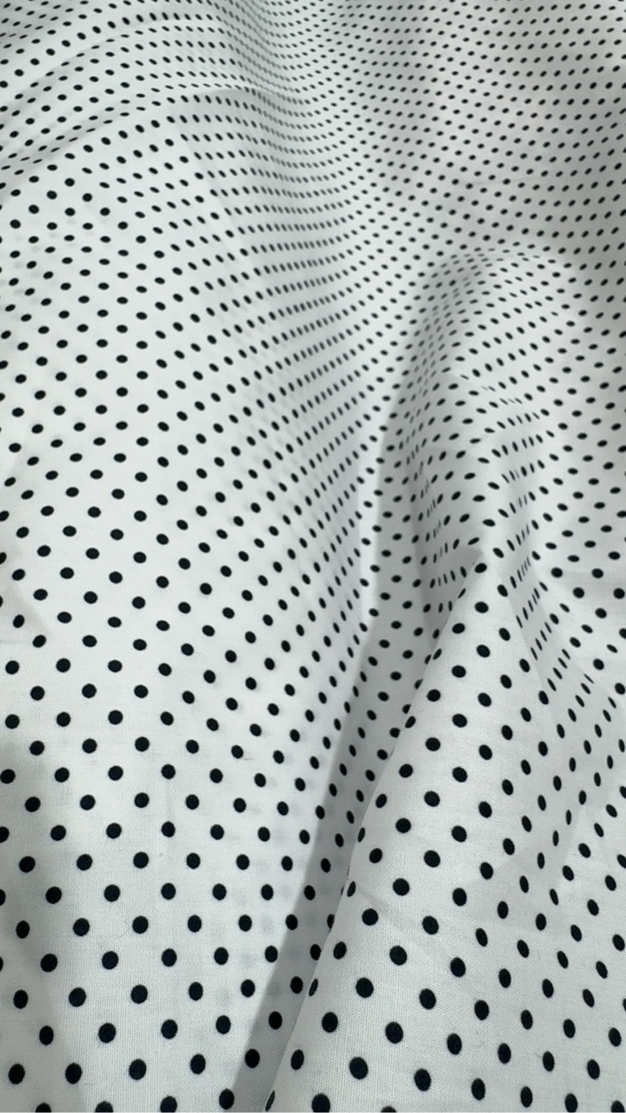 纯棉白底黑色小波点衬衣裙子连衣裙床品居家服手工长3米宽1.45米