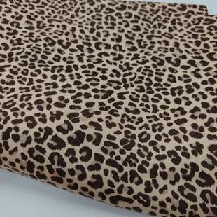 弹力高密厚款纱卡豹纹印花3米