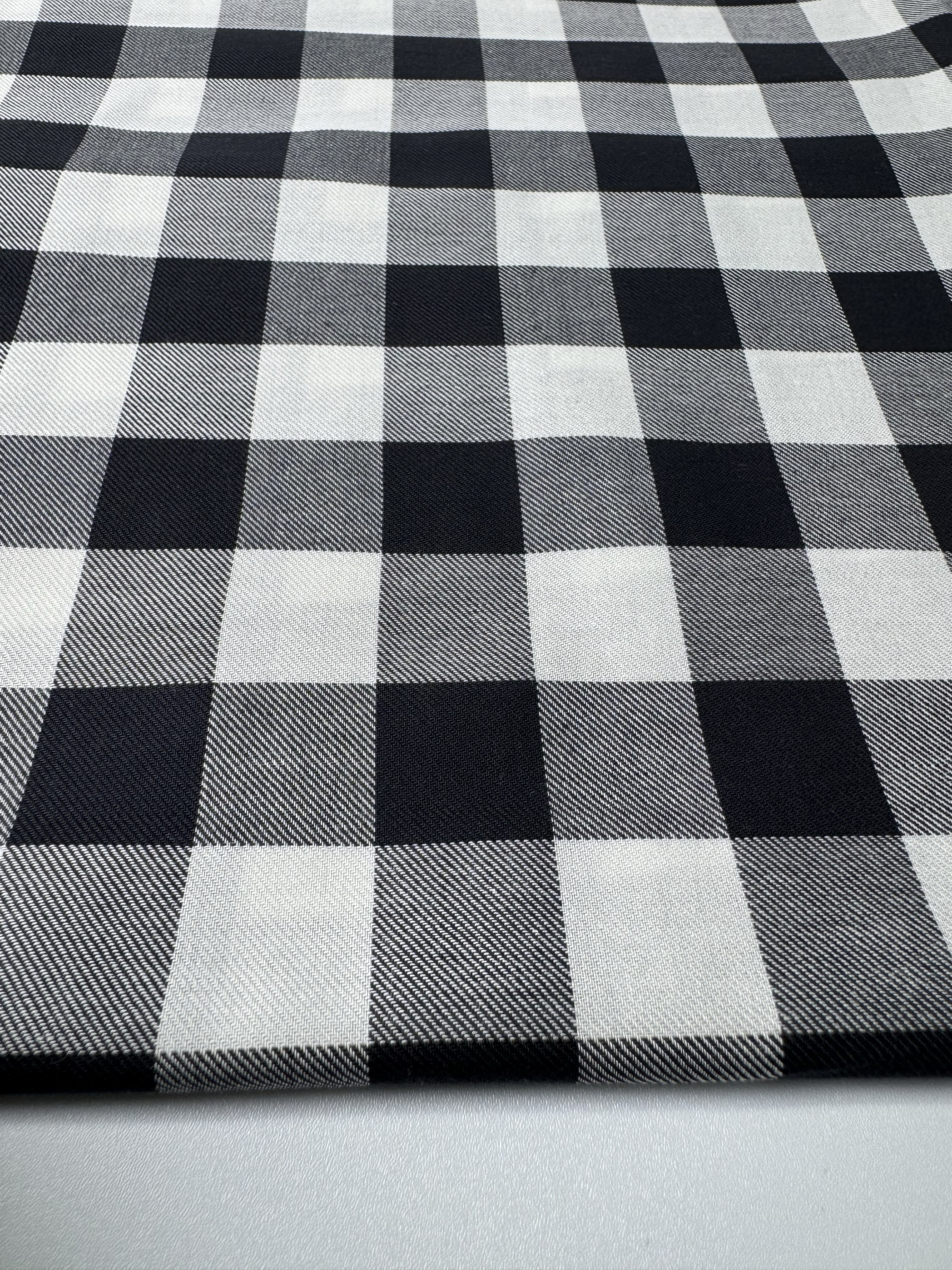 2cm黑白斜纹朝阳格衬衣裙子连衣裙童装男女布料手工DIY2米