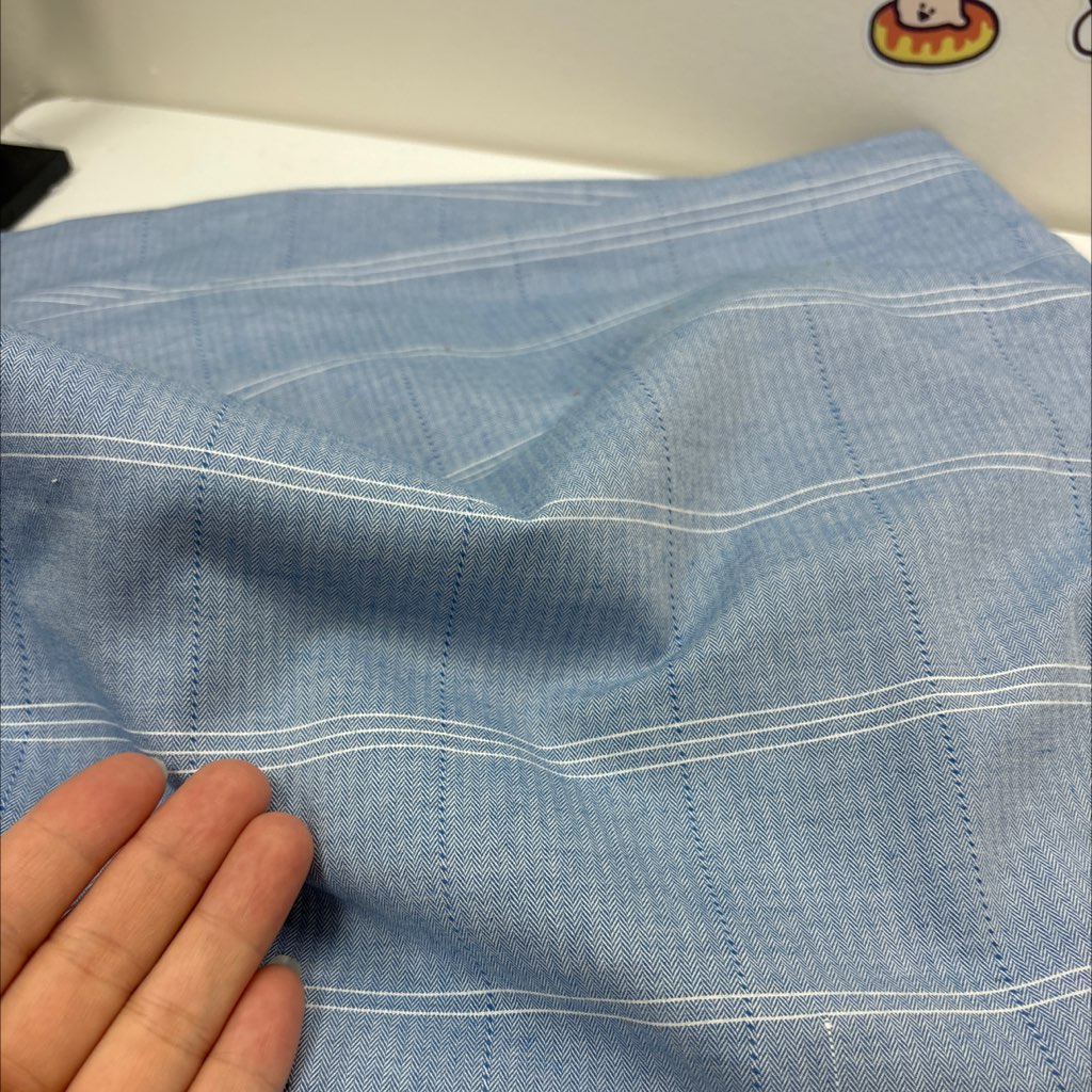 最后一份！高密蓝色鱼骨纹撞色格子5米直接炸