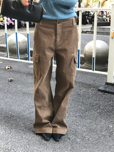 TABLE韩系复古灯芯绒直筒工装裤女2026新款高腰显瘦阔腿休闲长裤