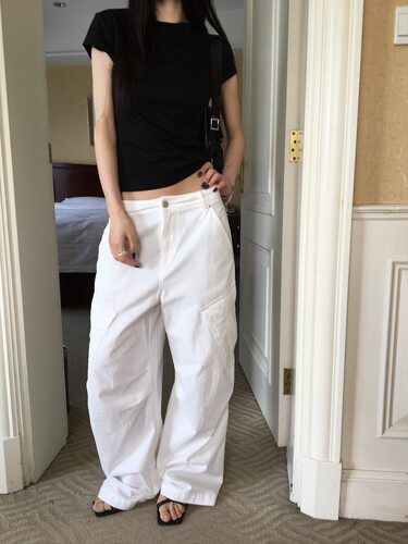TABLE韩代高腰直筒洗水工装裤女2026新款夏酷飒风美式休闲长裤子