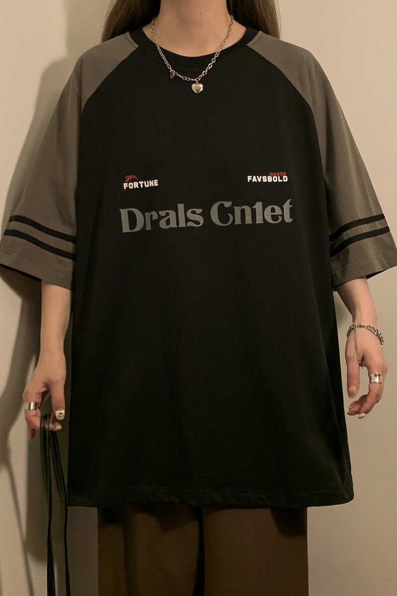中性！夏季港风短袖女美式高街纯棉情侣t恤半袖七分袖女7819-P33,女装T恤,电商C213(原B265)