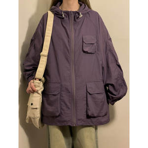 夏季户外防紫外线UPF50+防晒服中性风情侣款日系皮肤衣女7817-P50图片