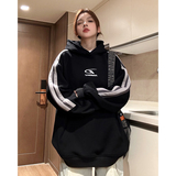 美式复古卫衣女秋季新款港风宽松韩版慵懒风潮牌连帽外套7803-P78，女装短外套，电商C213(原B265)