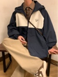 2024年春季新款港风大码外套宽松撞色情侣装夹克冲锋衣23012-P85，男装夹克，电商C213(原B265)