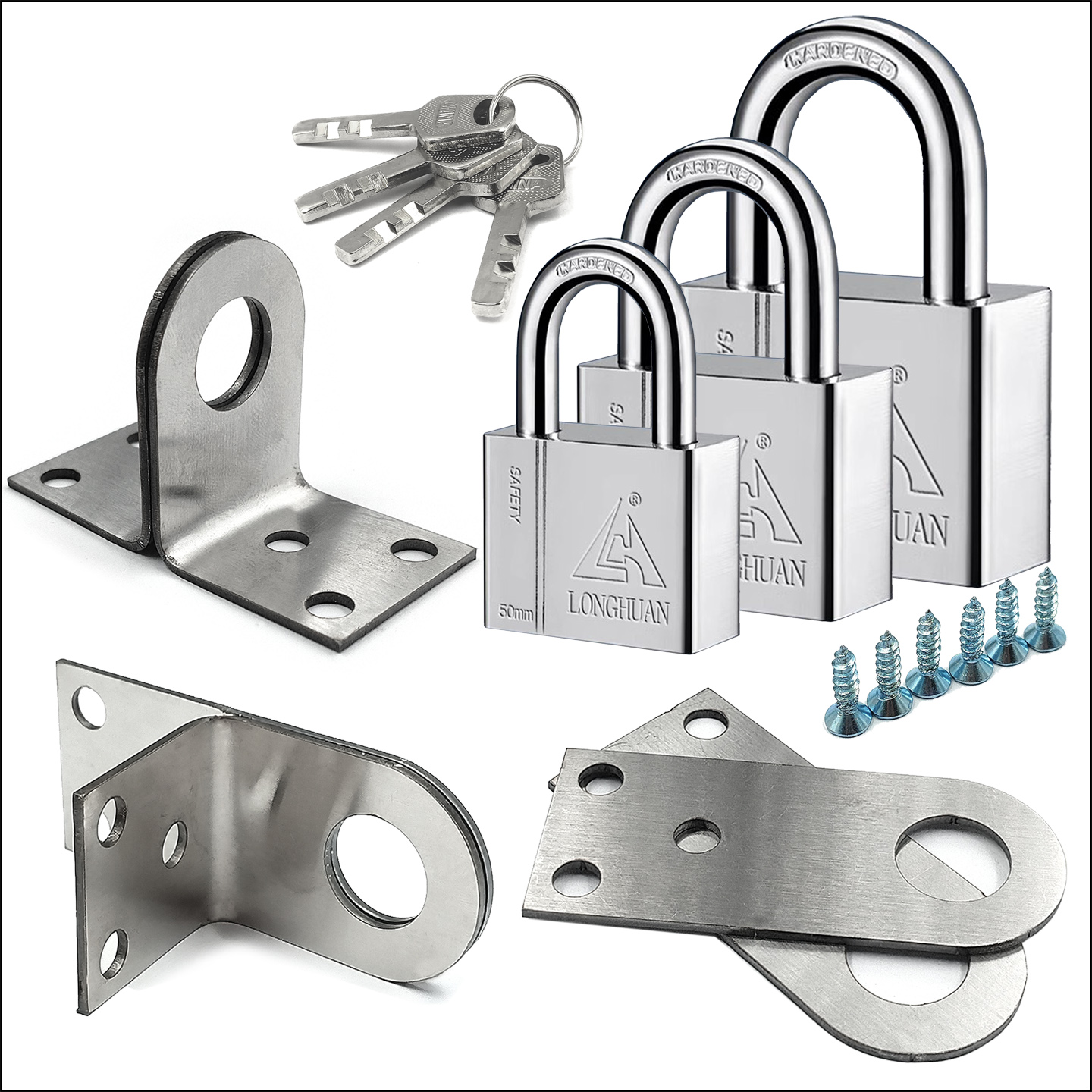 隆环挂锁不锈钢锁扣直角门鼻搭扣