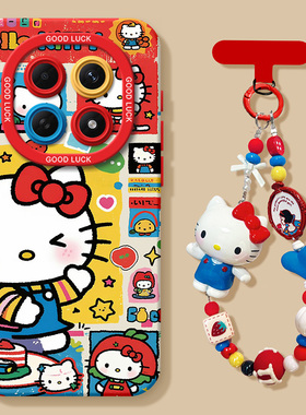 适用红米note15pro手机壳turbo4pro新款小米note14硅胶13挂绳redmi可爱12pro+全包11防摔卡通可爱KT女保护套