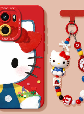 适用一加15手机壳ace6新款一十12硅胶13挂绳10/9rt高级oneplus全包9rt防摔8卡通凯蒂猫1加ace3女pro保护套