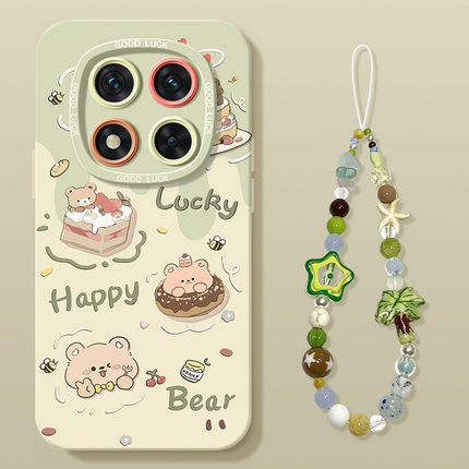 适用红米note15手机壳turbo4pro新款小米note14pro/13/12/10/9手链8全包11tpro十redmi男10x套r外12c奶熊pro+