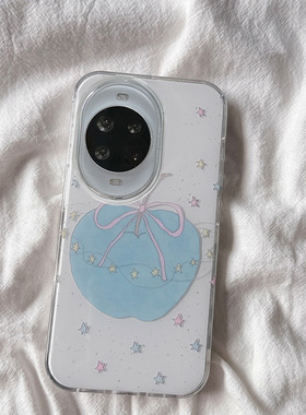 蓝色苹果适用于华为nova14pro手机壳新款nove13小众女novo12硅胶防摔note11高级感10se保护套9超火ins风韩系