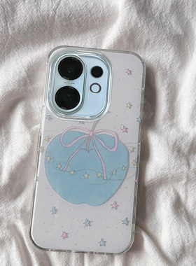 蓝色苹果适用于vivos30手机壳新款s30promini小众女s20硅胶s19pro防摔vivis18高级感s17保护套超火ins风韩系