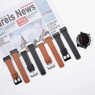 适用佳明Fenix7s真皮表带飞耐时Fenix8/Fenix7X本能2手表快拆20mm