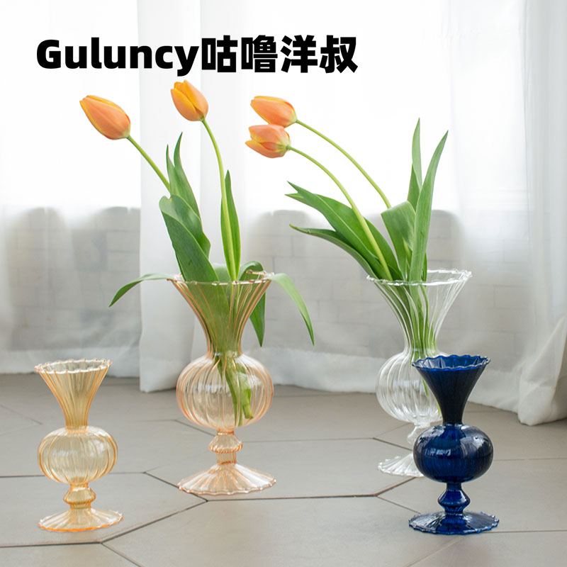 富贵竹玻璃花瓶干花客厅插花玻璃