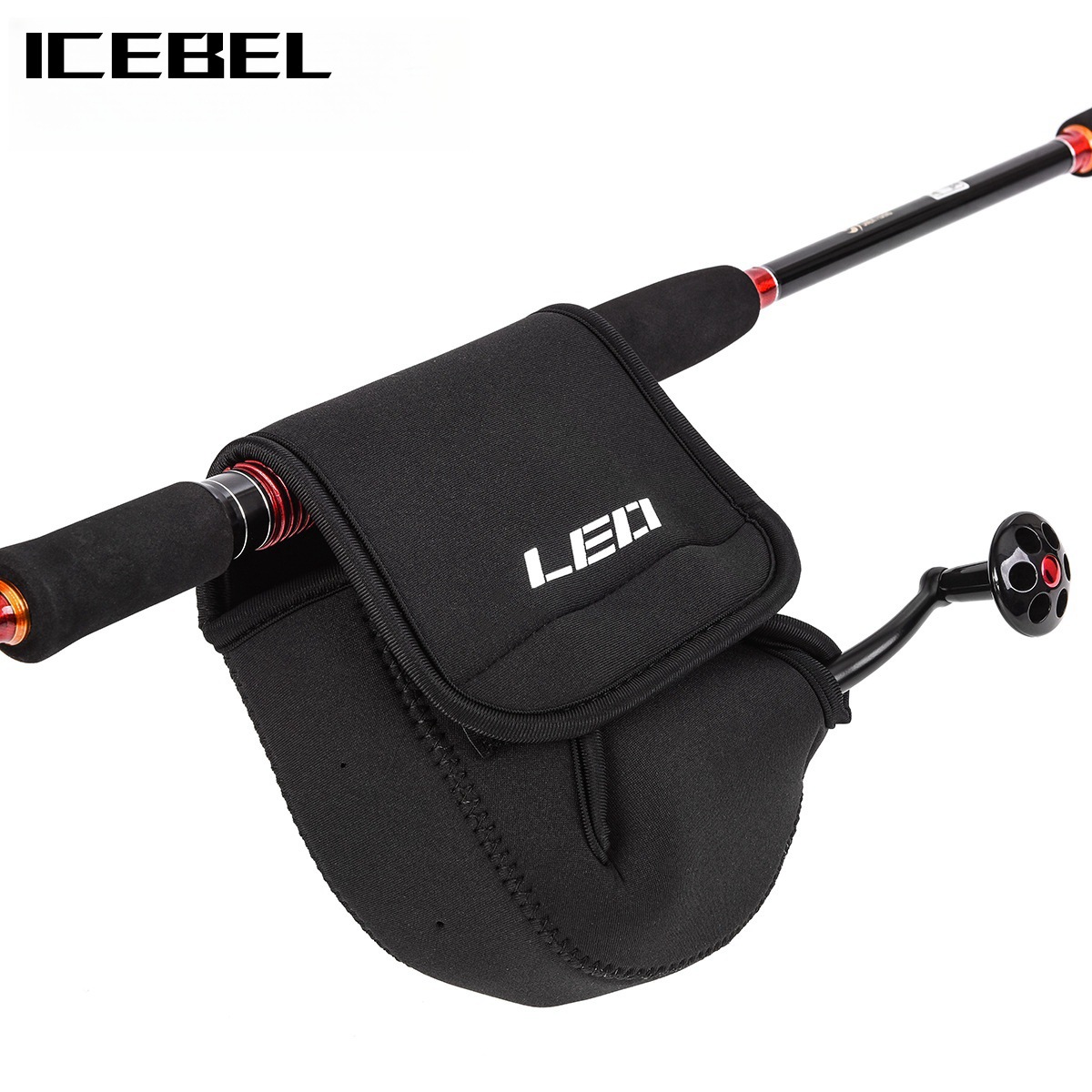 ICEBEL开槽纺车式渔轮包渔轮保护软套渔具免拆防磕碰高弹性