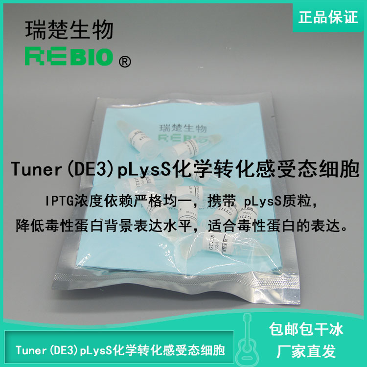 顺丰包邮包干冰Tuner(DE3)pLysS化学转化感受态细胞大肠杆菌10支