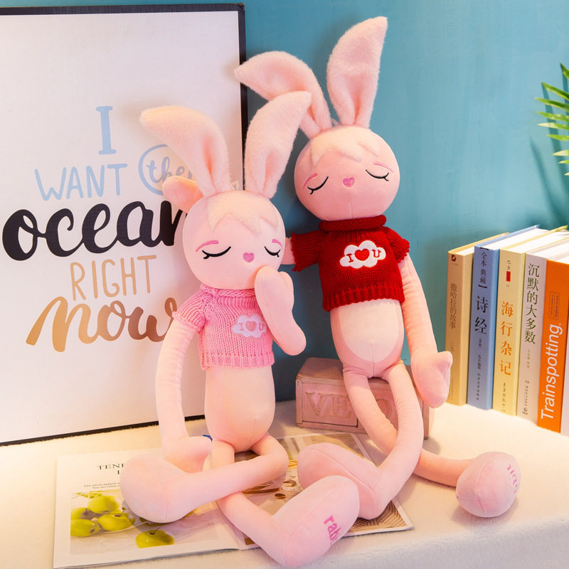 网红同款粉红兔毛绒玩具公仔可爱穿毛衣兔子玩偶居家抱枕女生礼物|ruв категории Женская одежда, свитер - от Buy2taobao.com для оказания профессиональной услуги покупки агента Taobao