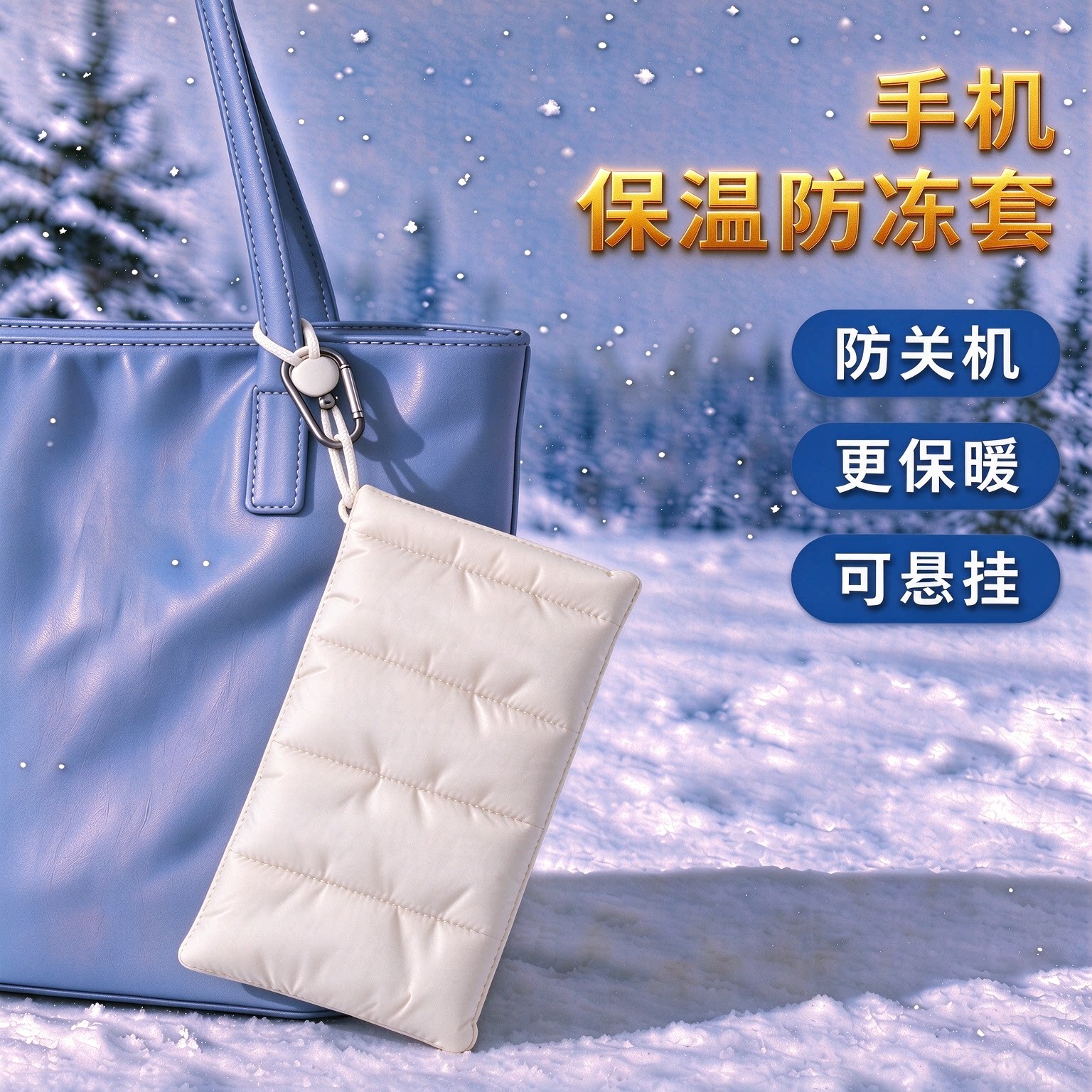 冬季户外防冻羽绒棉手机保暖套