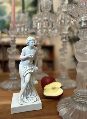 德国梅森Meissen陶瓷人偶亚当苹果素瓷瓷偶马可里尼人物手办
