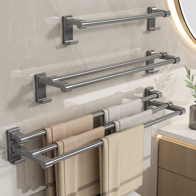 多层毛巾杆自由拆卸加宽间距