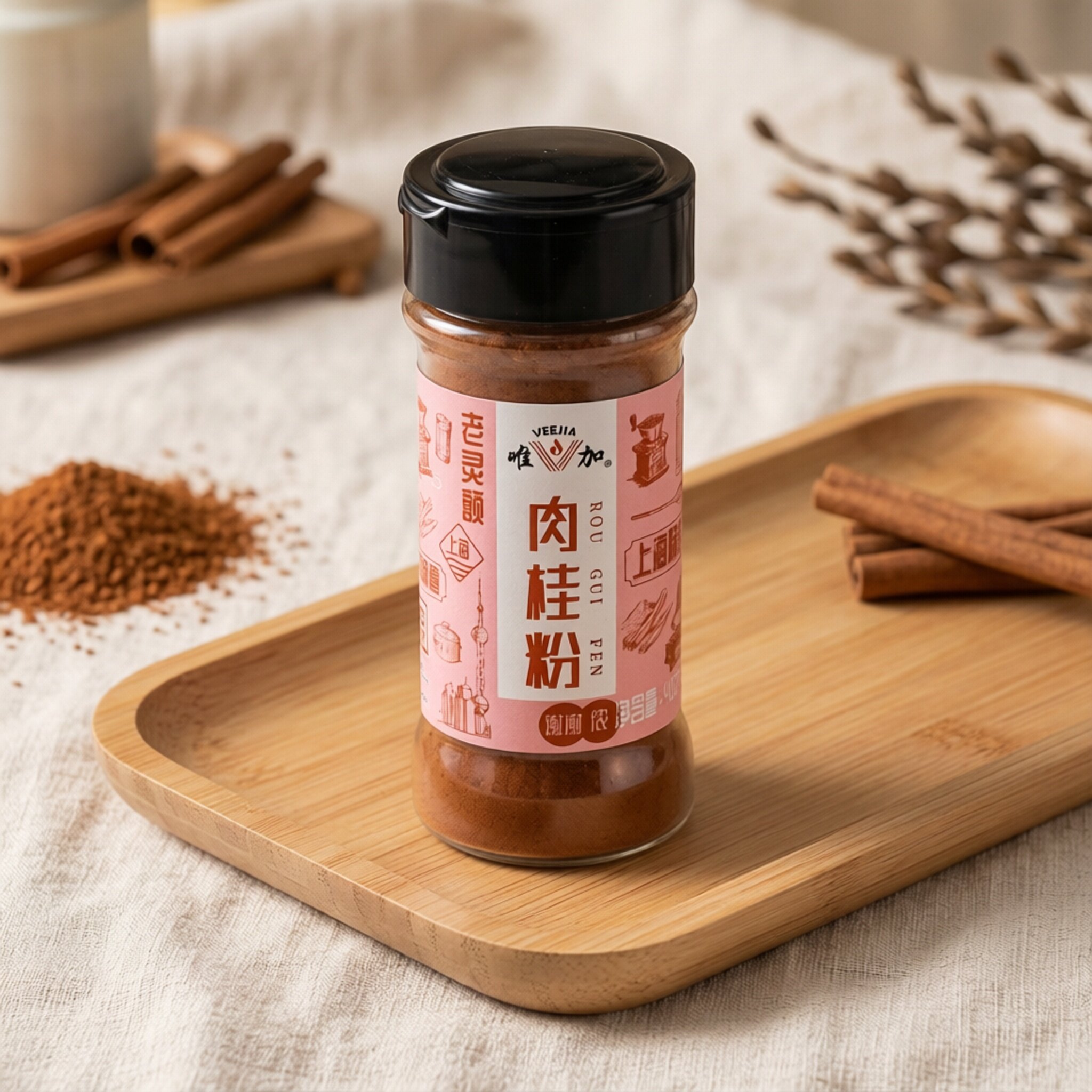 唯加肉桂粉40克 烘焙原料调味 生酮咖啡冲饮纯正家用瓶装