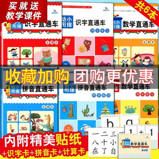 6岁学前幼儿阅读与识字书5 晨曦早教幼小衔接数学识字数学入学直通车4 6岁幼小衔接教材宝宝启蒙认知识字卡片幼儿园大班升一年级