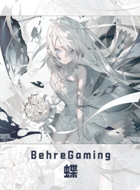 BehreGaming【蝶】二次元钢化玻璃鼠标垫桌垫电竞游戏FPS专用大号